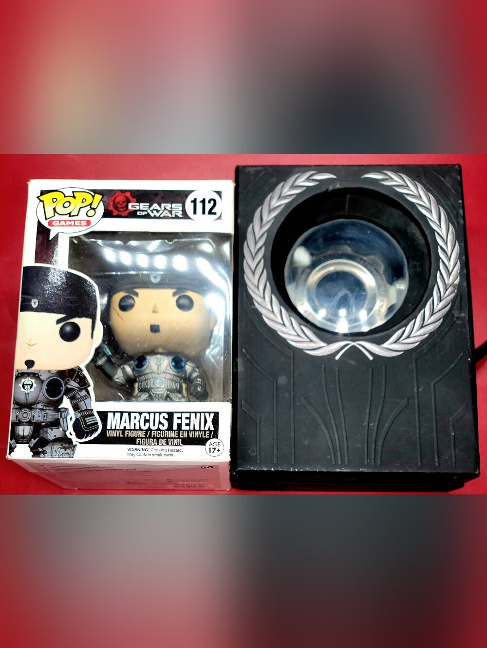 Gears Of War RARE Adam Fenix Collector Award Box & Funko Pop Games Marcus Fenix